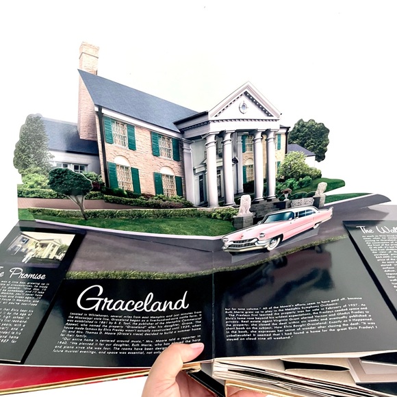 Alfred Hitchcock & Graceland Elvis Presley retro pop up coffee table books set - Picture 3 of 15